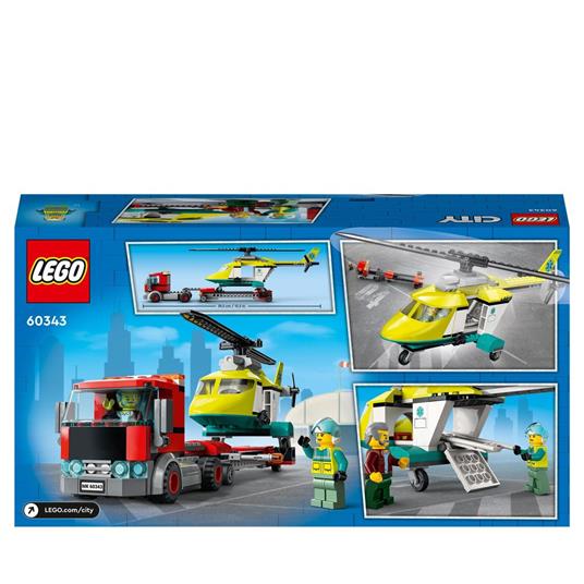 LEGO City Great Vehicles 60343 Trasportatore di Elicotteri di Salvataggio,  Camion Giocattolo, Giochi per Bambini - LEGO - City Great Vehicles - Mezzi  pesanti - Giocattoli | IBS