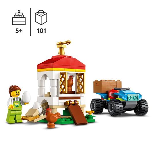LEGO City 60344 Il Pollaio, Set con Nido per Galline, Con Fuoristrada e Fattoria Giocattolo, Giochi per Bambini dai 5 Anni - 3