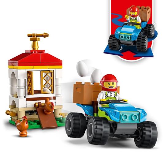 LEGO City 60344 Il Pollaio, Set con Nido per Galline, Con Fuoristrada e Fattoria Giocattolo, Giochi per Bambini dai 5 Anni - 4