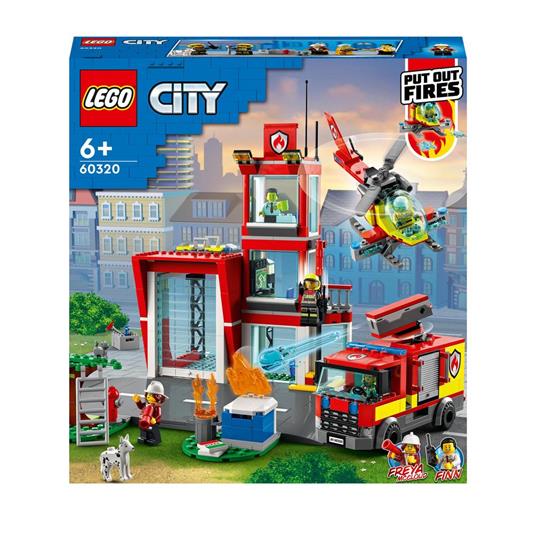 LEGO City Fire 60320 Caserma dei Pompieri, con Garage, Camion ed Elicottero  Giocattolo, Set per Bambini di 6+ Anni - LEGO - City Fire - Mestieri -  Giocattoli | IBS