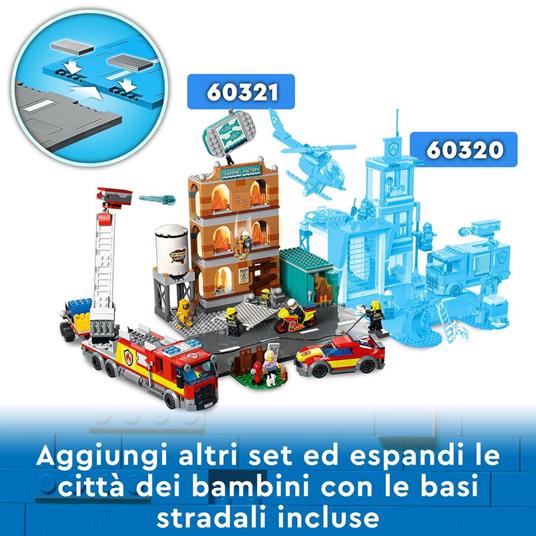 LEGO City Fire Vigili del Fuoco, Edificio con Fiamme, Camion dei