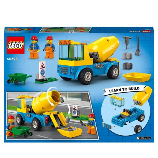 LEGO City Great Vehicles 60325 Autobetoniera, Camion Giocattolo, Giochi per  Bambini dai 4 Anni in su con Veicoli da Cantiere - LEGO - City - Mezzi  pesanti - Giocattoli | IBS