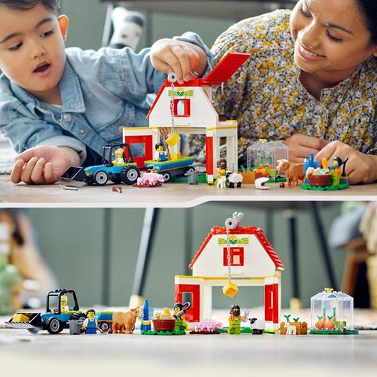 LEGO City 60346 il Fienile e Animali da Fattoria, Idea Regalo con Trattore  Giocattolo, Giochi per Bambini dai 4 Anni in su