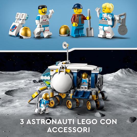 LEGO City 60348 Rover Lunare, Modello di Veicolo Spaziale Giocattolo, Base  della NASA con 3 Minifigure di Astronauti - LEGO - City - Astronavi -  Giocattoli