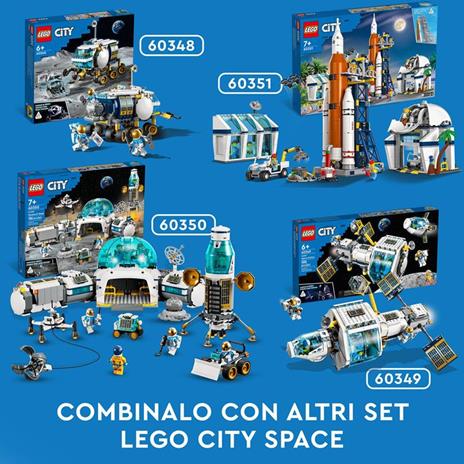 LEGO City 60351 Centro Spaziale, Giocattoli Creativi per Bambini di 7+ Anni, Base NASA con 6 Minifigure di Astronauti - 7