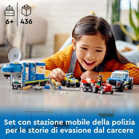 LEGO City Police 60315 Camion Centro di Comando della Polizia, ATV, Drone, 4 Minifigure e Trattore Giocattolo, Idea Regalo - 2