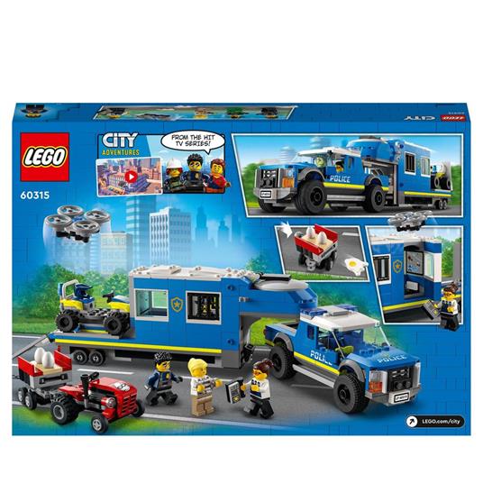 LEGO City Police 60315 Camion Centro di Comando della Polizia, ATV, Drone,  4 Minifigure e Trattore Giocattolo, Idea Regalo - LEGO - City - Mestieri -  Giocattoli