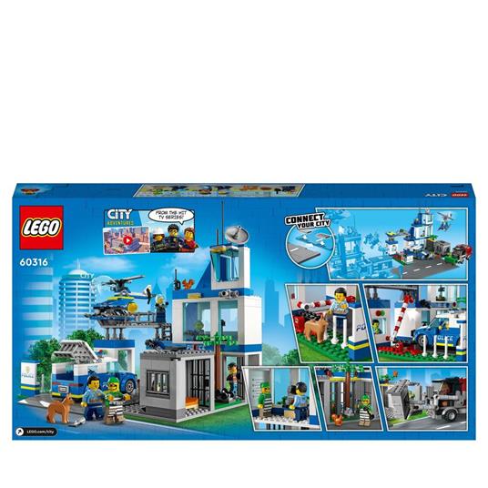 LEGO City Police 60316 Stazione di Polizia, con Camion della Spazzatura ed Elicottero Giocattolo, Giochi per Bambini - 10