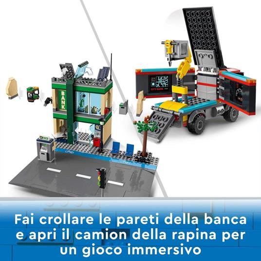 LEGO City Police 60317 Inseguimento della Polizia alla Banca, con Elicottero, Drone e 2 Camion, Giocattolo Bambini 7+ Anni - 4