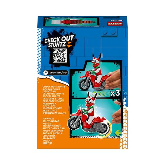 LEGO City Stuntz Stunt Bike da Impennata, Moto Giocattolo con