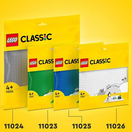 LEGO Classic 11024 Base Grigia, Tavola per Costruzioni Quadrata con 48x48 Bottoncini, Piattaforma Classica per Mattoncini - 7