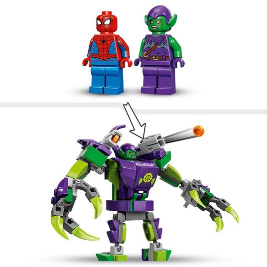 LEGO Super Heroes 76219 Battaglia tra i Mech di Spider-Man e Goblin, Action Figure Marvel, Giocattoli per Bambini 7+ Anni - 7