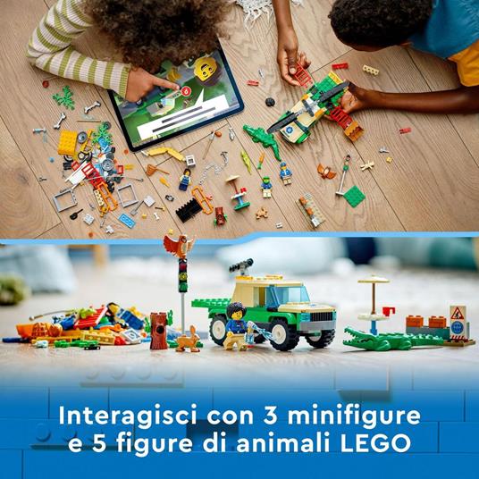 LEGO City 60353 Missioni di Salvataggio Animale, Set di Costruzioni con Avventura Digitale Interattiva, Camion Giocattolo - 5