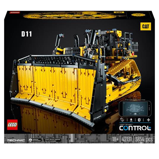 LEGO Technic 42131 Bulldozer Cat® D11 Controllato Da App, Set per Adulti,  Telecomandata, Veicoli da Cantiere - LEGO - Technic - Mezzi pesanti -  Giocattoli | IBS