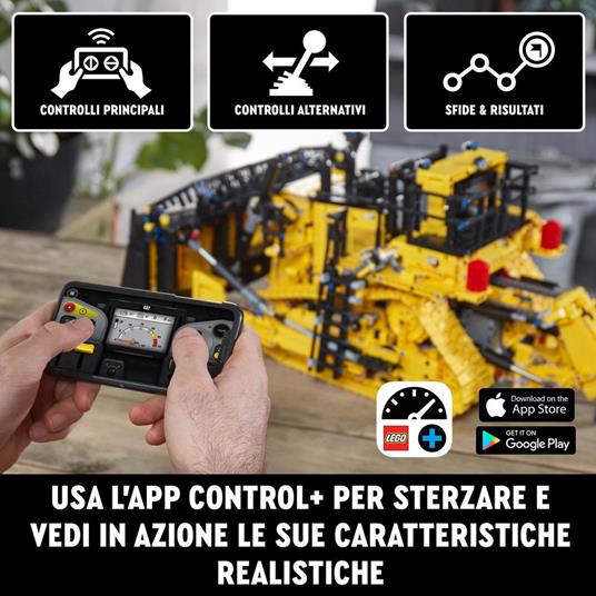 LEGO Technic 42131 Bulldozer Cat® D11 Controllato Da App, Set per Adulti,  Telecomandata, Veicoli da Cantiere - LEGO - Technic - Mezzi pesanti -  Giocattoli | IBS