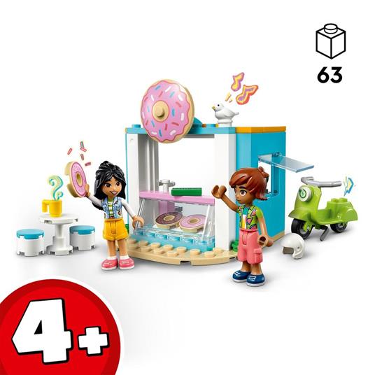 LEGO Friends 41723 Negozio di Ciambelle, Giochi per Bambini 4+ Anni con Mini Bamboline Liann e Leo e Scooter, Idea Regalo - 3
