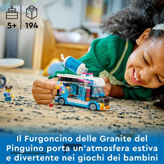 LEGO City 60384 Il Furgoncino delle Granite del Pinguino, Camion Giocattolo con Minifigure, Idea Regalo per Bambini e Bambine - 2