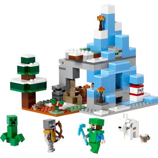 LEGO Minecraft 21243 I Picchi Ghiacciati, Modellino da Costruire con Caverna e Personaggi Steve, Creeper e Capra, Idee Regalo - 7