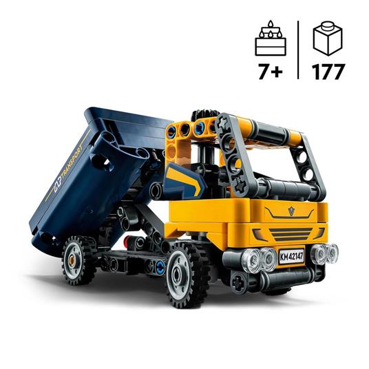 LEGO Technic 42147 Camion Ribaltabile, Set 2 in 1 con Camioncino ed  Escavatore Giocattolo, Giochi per Bambini 7+, Idee Regalo - LEGO - Technic  - Mezzi pesanti - Giocattoli