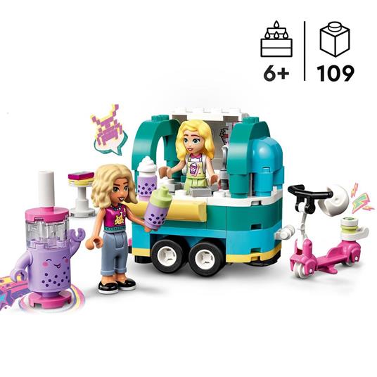 LEGO Friends 41733 Negozio Mobile di Bubble Tea, Giocattolo per Bambini 6+ con Monopattino e Mini Bamboline Nova e Matilde - 3