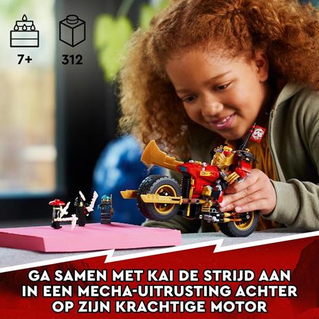 LEGO NINJAGO 71783 Mech Rider di Kai - EVOLUTION, Moto Giocattolo con Action Figure e 2 Minifigure, Giochi per Bambini 7+ - 3