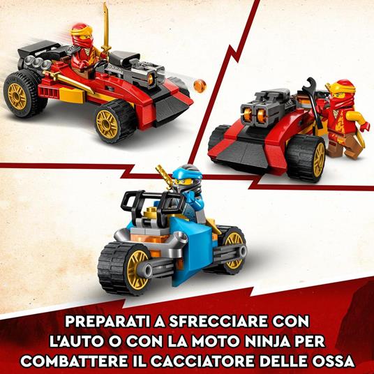 LEGO NINJAGO 71787 Set Creativo di Mattoncini Ninja, Scatola Porta Giochi  per Bambini 5+ con Macchina e Moto Giocattolo - LEGO - Ninjago - Generici -  Giocattoli