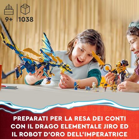 LEGO NINJAGO 71796 Dragone Elementare vs. Mech dellImperatrice Set con Drago Giocattolo Action Figure Flyer e 6 Minifigure - 2