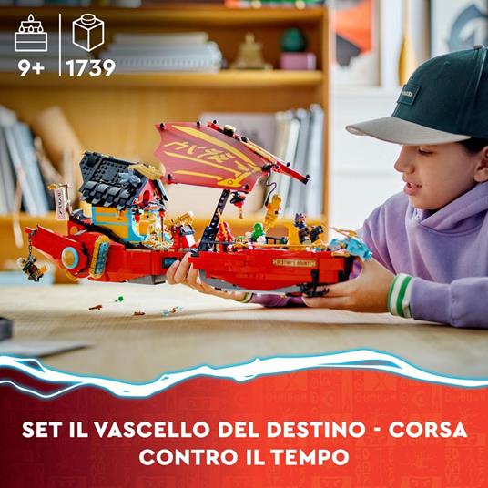 LEGO NINJAGO 71797 Il Vascello del Destino - Corsa Contro il Tempo, Set con Nave Giocattolo, 2 Figure di Drago e 6 Minifigure - 2