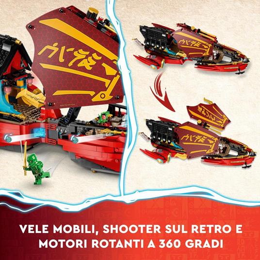 LEGO NINJAGO 71797 Il Vascello del Destino - Corsa Contro il Tempo, Set con Nave Giocattolo, 2 Figure di Drago e 6 Minifigure - 4