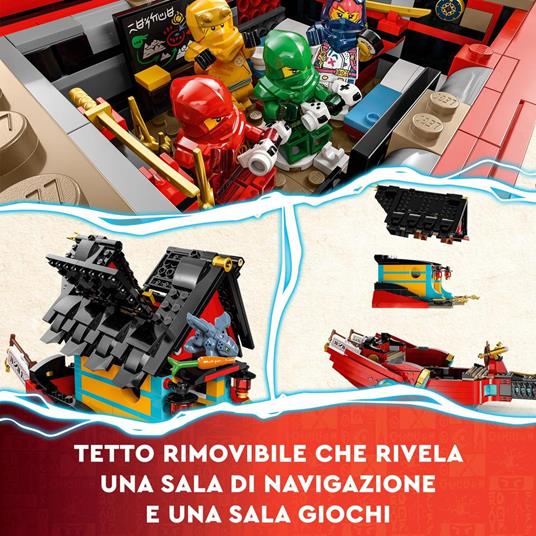 LEGO NINJAGO 71797 Il Vascello del Destino - Corsa Contro il Tempo, Set con Nave Giocattolo, 2 Figure di Drago e 6 Minifigure - 5