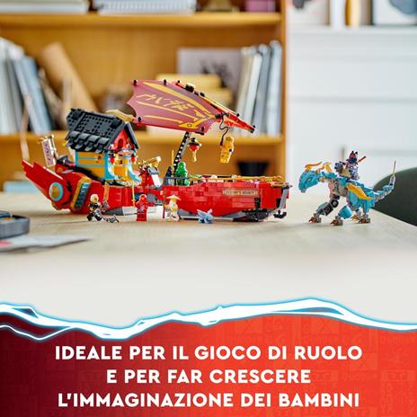 LEGO NINJAGO 71797 Il Vascello del Destino - Corsa Contro il Tempo, Set con Nave Giocattolo, 2 Figure di Drago e 6 Minifigure - 7