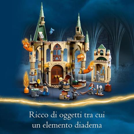 LEGO Harry Potter 76413 Hogwarts: la Stanza delle Necessità, Castello Giocattolo Figura di Serpente di Fuoco Trasformabile - 4