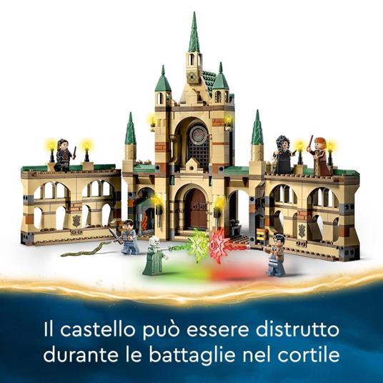 LEGO Harry Potter 76415 La battaglia di Hogwarts, Castello Giocattolo con Minifigure di Bellatrix Lestrange e Voldemort - 3