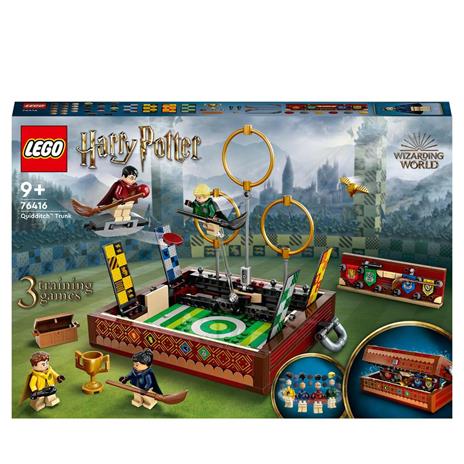 LEGO Harry Potter 76416 Baule del Quidditch, Gioca a 3 Diverse Sfide Fino a Due Giocatori, con Minifigure di Draco Malfoy