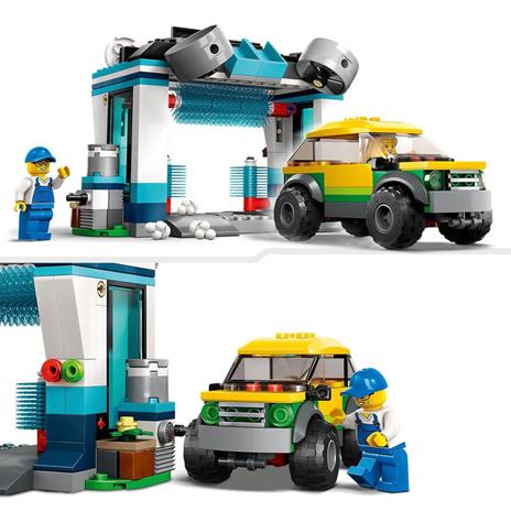 LEGO City 60362 Autolavaggio, Gioco per Bambini 6+ Anni con Spazzole Rotanti, Macchina Giocattolo e 2 Minifigure, Idea Regalo - 4
