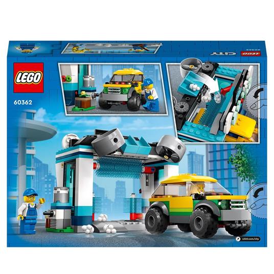 LEGO City 60362 Autolavaggio, Gioco per Bambini 6+ Anni con Spazzole Rotanti, Macchina Giocattolo e 2 Minifigure, Idea Regalo - 8