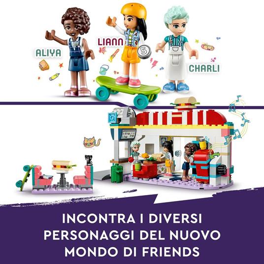 LEGO Friends 41728 Ristorante nel Centro di Heartlake City, Giochi per Bambini 6+ Anni, Mini Bamboline Liann, Aliya e Charli - 3