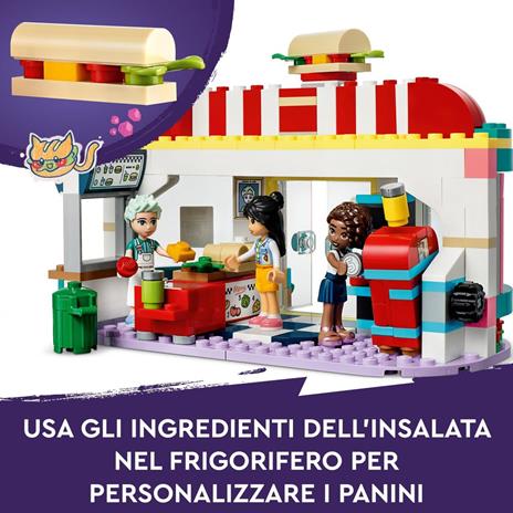 LEGO Friends 41728 Ristorante nel Centro di Heartlake City, Giochi per Bambini 6+ Anni, Mini Bamboline Liann, Aliya e Charli - 4