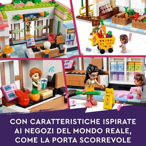 LEGO Friends 41729 Negozio di Alimentari Biologici, Supermercato Giocattolo per Bambini, Set con Camion e 4 Mini Bamboline - 6