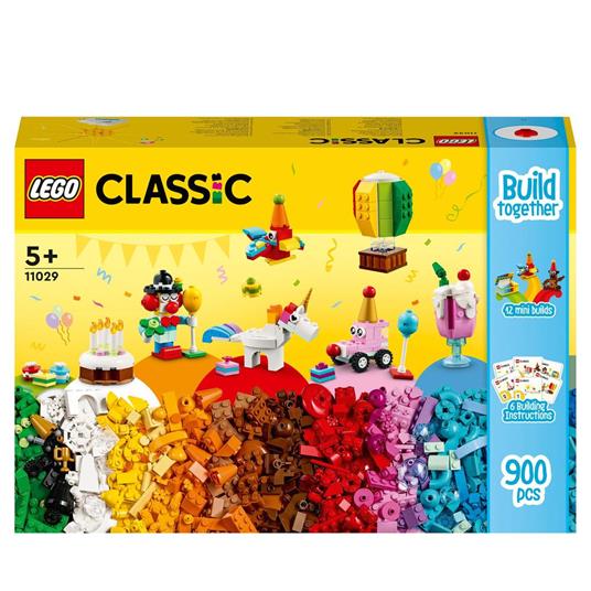 LEGO Classic 11029 Party Box Creativa, Giochi per Bambini 5+ da Condividere  in Famiglia con 12 Mini-Costruzioni in Mattoncini - LEGO - LEGO Classic -  Set mattoncini - Giocattoli