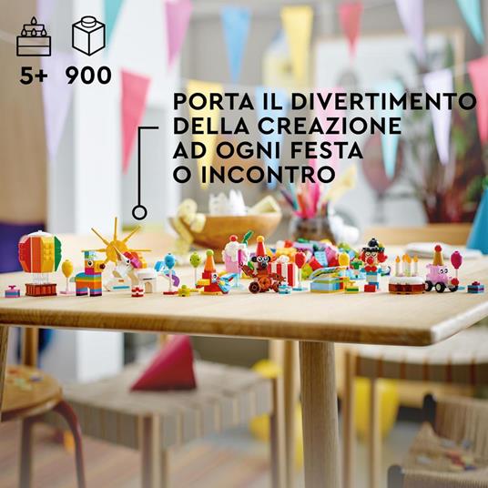 LEGO Classic 11029 Party Box Creativa, Giochi per Bambini 5+ da Condividere  in Famiglia con 12 Mini-Costruzioni in Mattoncini - LEGO - LEGO Classic -  Set mattoncini - Giocattoli