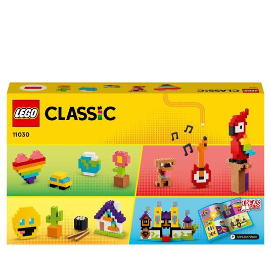 LEGO Classic 11030 Tanti Tanti Mattoncini, Set di Costruzioni con Emoji Sorridente e Altro, Regalo Creativo per Bambini 5+ - 8