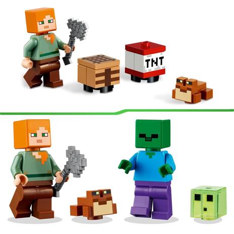 LEGO Minecraft 21240 Avventura nella Palude, Modellino da Costruire con Personaggi di Alex e Zombie, Giochi per Bambini - 5