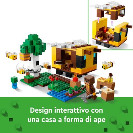 LEGO Minecraft 21241 Il Cottage dellApe, Modellino da Costruire Fattoria con Animali Giocattolo, Idee Regalo di Compleanno - 4