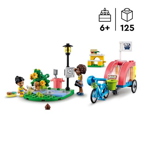 LEGO Friends 41738 Bici di Soccorso dei Cani, Giochi per Bambini con Animale Giocattolo e 2 Mini Bamboline, Idee Regalo - 3