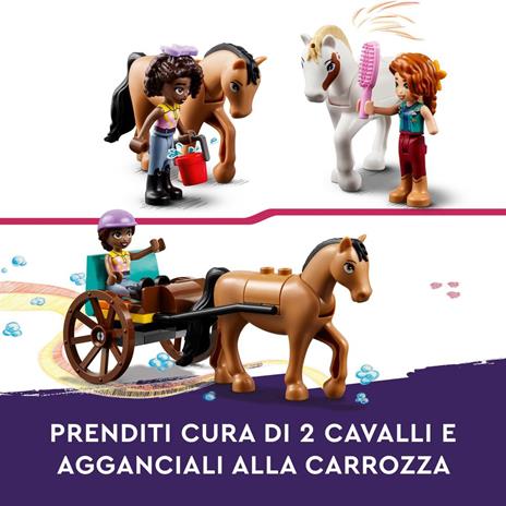 LEGO Friends 41745 La Scuderia di Autumn 2 Cavalli Giocattolo Carrozza e Accessori Fattoria con Animali Regalo per Bambini - 4