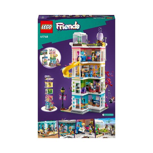 LEGO Friends 41748 Centro Comunitario di Heartlake City, Modular Building  con Studio d'Arte e di Registrazione, Sala Giochi