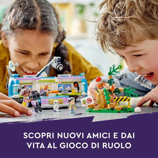 LEGO Friends 41749 Furgone della Troupe Televisiva Camion Giocattolo per le  Notizie e Salvataggio Animali Regalo per Bambini - LEGO - Friends -  Mestieri - Giocattoli