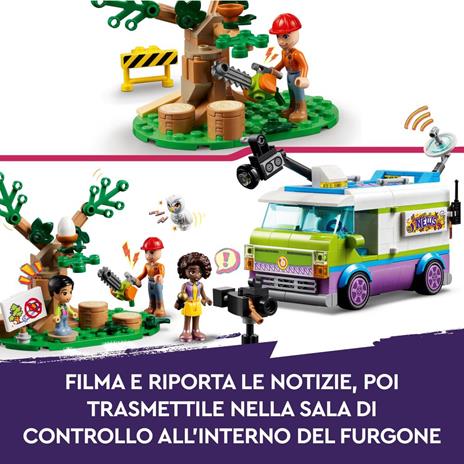 LEGO Friends 41749 Furgone della Troupe Televisiva Camion Giocattolo per le Notizie e Salvataggio Animali Regalo per Bambini - 4