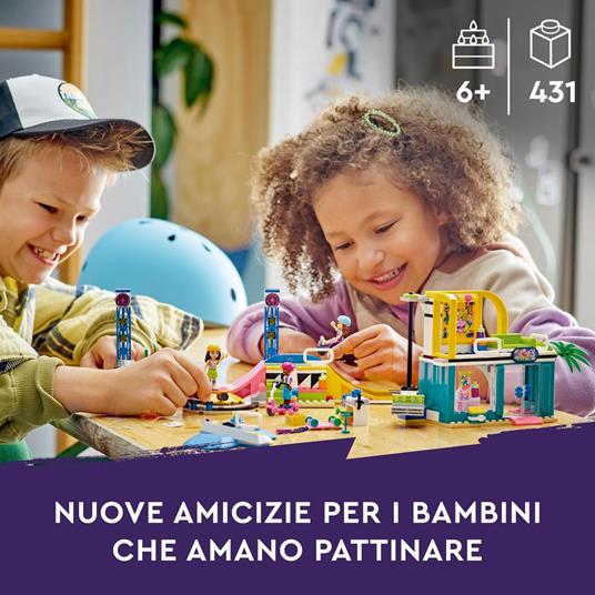 LEGO Friends 41751 Skate Park, Set con Rampa da Skateboard, Giochi per Bambine e Bambini con Monopattino e Sedia a Rotelle - 2